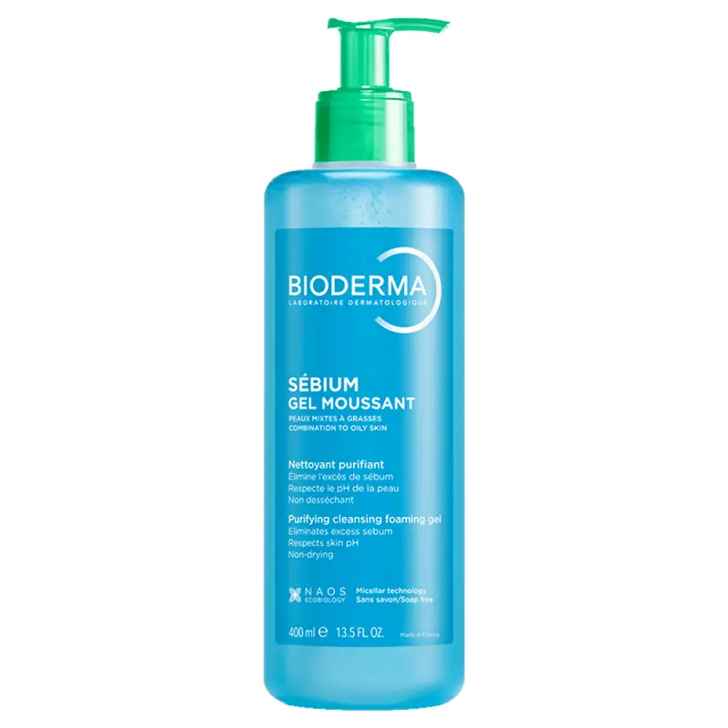 BIODERMA Sébium Gel Moussant jemny čistiaci gél na zmiešanú a mastnú pokožku 400 ml