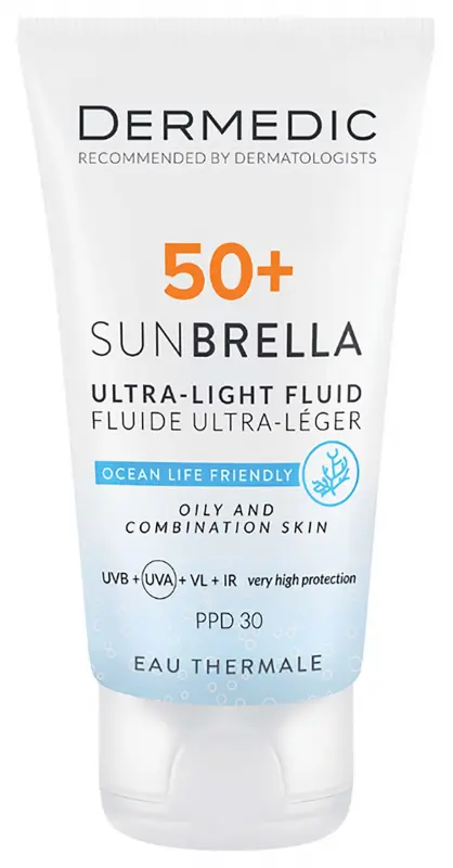 DERMEDIC Sunbrella Ultra-Light Opaľovací fluid pre mastnú a zmiešanú pleť SPF50+ (40 ml) DERMEDIC Sunbrella Ultra-Light Opaľovací fluid pre mastnú a zmiešanú pleť SPF50+ (40 ml)