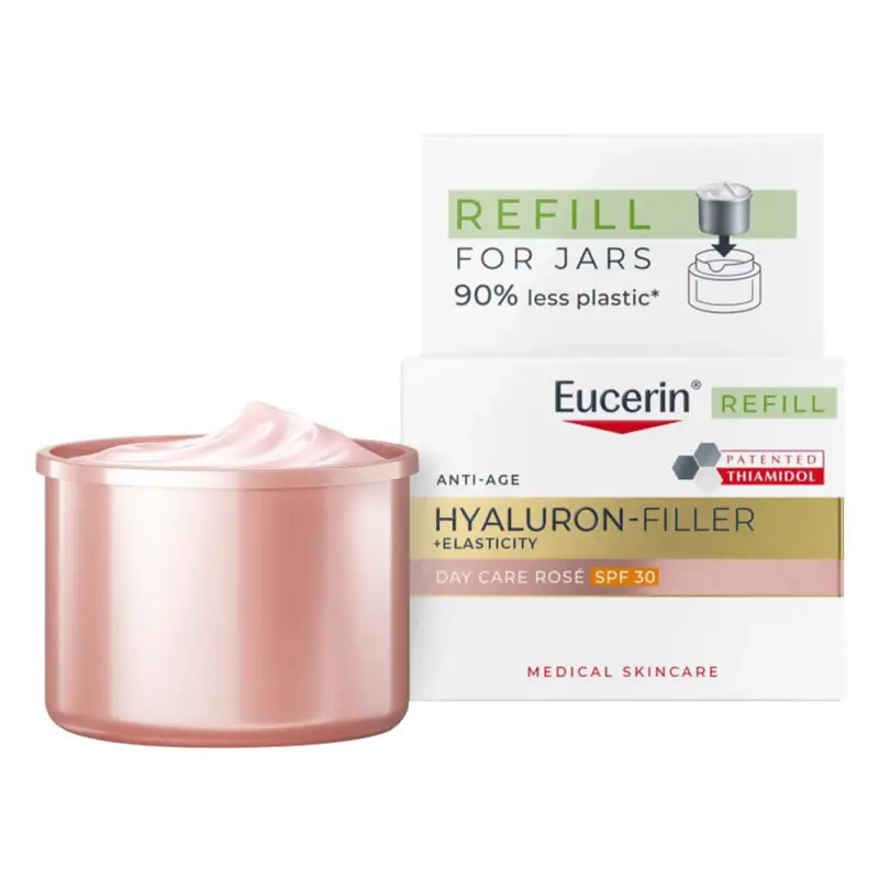 EUCERIN Hyaluron-Filler + Elasticity Rose SPF 30 denný krém Náhradná Náplň 50 ml EUCERIN Hyaluron-Filler + Elasticity Rose SPF 30 denný krém Náhradná Náplň 50 ml