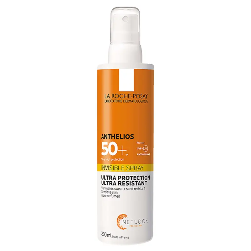 LA ROCHE-POSAY Anthelios Shaka Ultraľahký sprej pre citlivú pokožku tváre a tela SPF 50+ (200 ml)