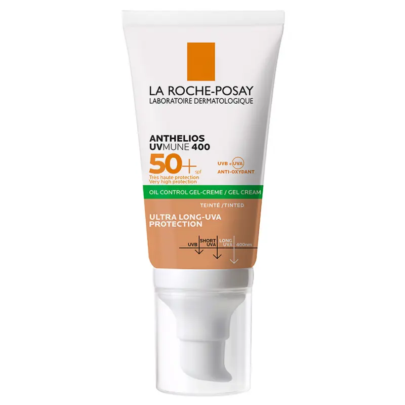 LA ROCHE-POSAY Anthelios XL Tónovaný Zmatňujúci Gél-Krém SPF 50+ (50 ml)