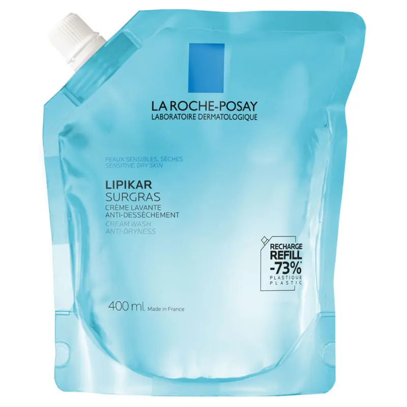 LA ROCHE-POSAY Lipikar Surgras Zvláčňujúci Sprchovací Gél Náhradná Náplň  400 ml