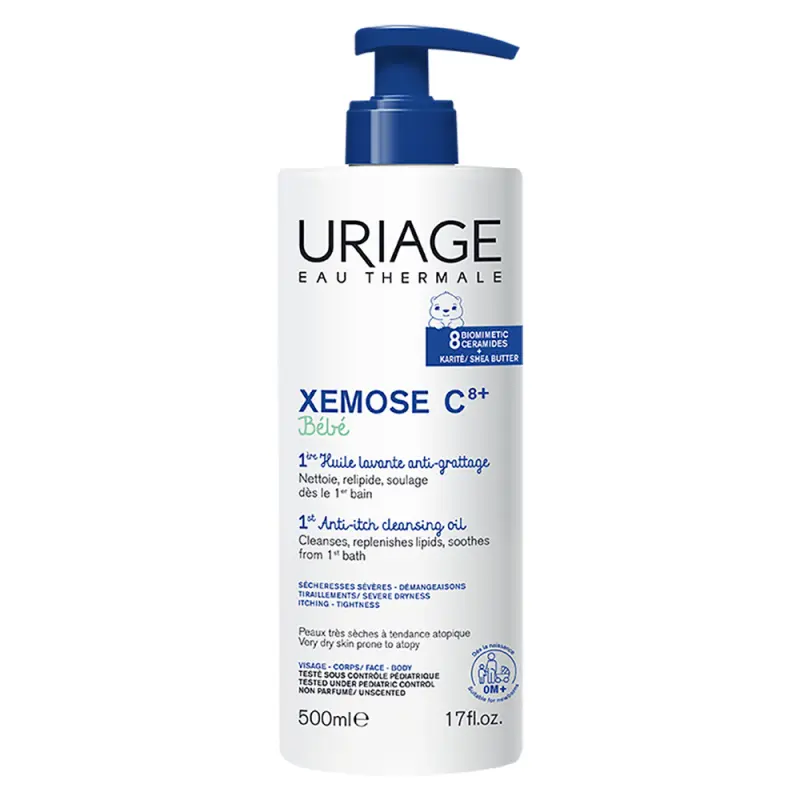 Uriage Bébé Upokojujúci čistiaci olej pre veľmi suchú pokožku bábätiek 500 ml