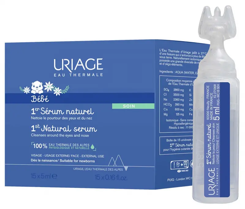 Uriage Bébé 1st Natural Serum Upokojujúca emulzia pre deti 15x5 ml