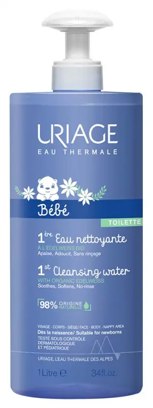 Uriage Bébé 1st Cleansing Water Soothes Čistiaca voda pre najmenších 1000 ml