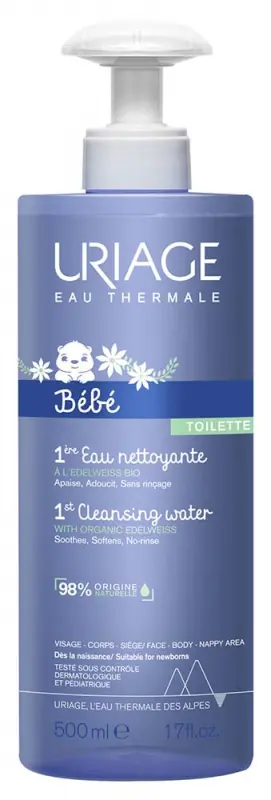 Uriage Bébé 1st Cleansing Water Soothes Čistiaca voda pre najmenších 500 ml