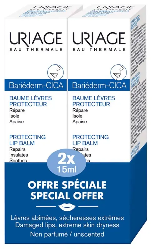 Uriage Bariéderm Balzam na pery CICA 2x15 ml