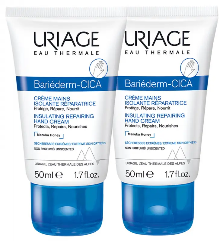 Uriage Bariéderm Ochranný a reparatívny krém na ruky DUOPACK (50+50 ml)