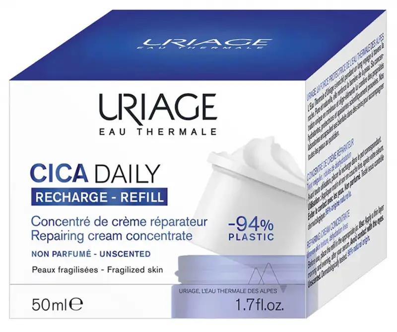 Uriage CICA DAILY Regeneračný koncentrovaný krém na tvár Náhradná Náplň 50 ml