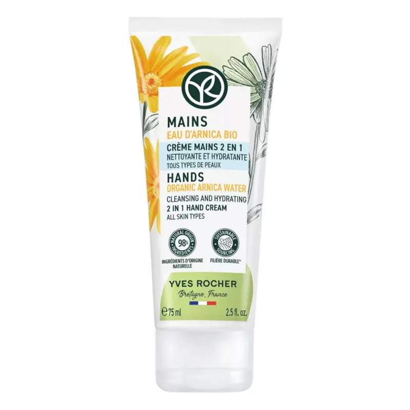 YVES ROCHER Čistiaci a hydratačny krém na ruky 2 v 1 (75 ml)