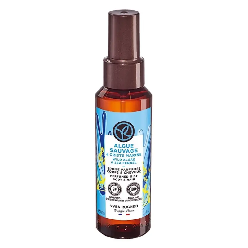 YVES ROCHER Bain De Nature Parfumovany sprej na telo a vlasy Morská riasa & motar prímorsky 100 ml YVES ROCHER Bain De Nature Parfumovany sprej na telo a vlasy Morská riasa & motar prímorsky 100 ml