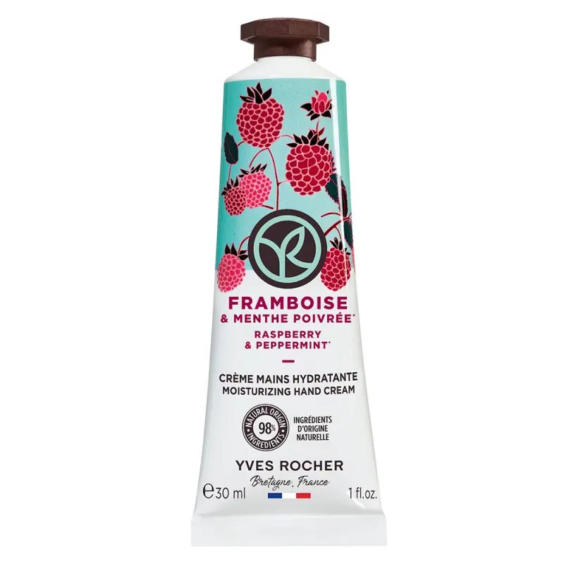 YVES ROCHER Bain De Nature Krém na ruky Malina & Máta 30 ml YVES ROCHER Bain De Nature Krém na ruky Malina & Máta 30 ml