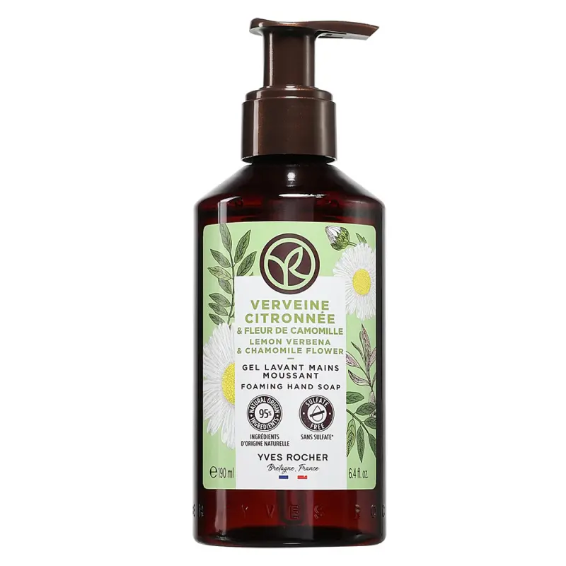 YVES ROCHER Bain De Nature Tekuté mydlo na ruky Verbena & harmanček 190 ml YVES ROCHER Bain De Nature Tekuté mydlo na ruky Verbena & harmanček 190 ml