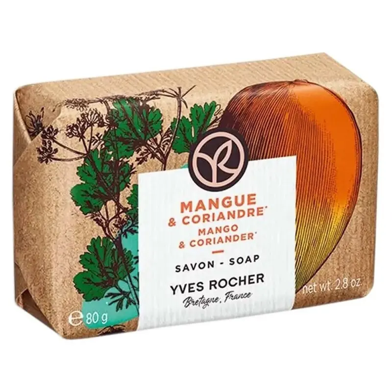 YVES ROCHER Bain De Nature Mydlo Mango & koriander 80 g YVES ROCHER Bain De Nature Mydlo Mango & koriander 80 g