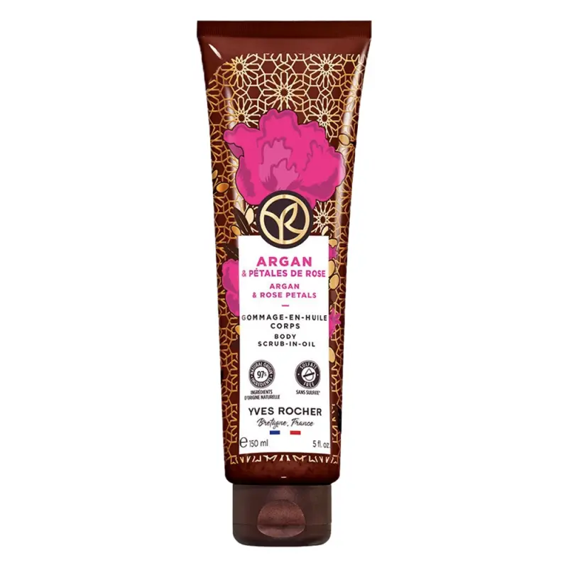 YVES ROCHER Bain De Nature Telovy peeling Argan & bio ruža z Maroka 150 ml YVES ROCHER Bain De Nature Telovy peeling Argan & bio ruža z Maroka 150 ml