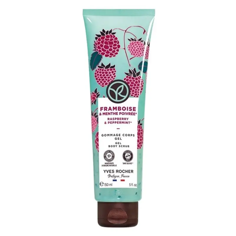 YVES ROCHER Bain De Nature Gélovy telovy peeling Malina & Máta 150 ml YVES ROCHER Bain De Nature Gélovy telovy peeling Malina & Máta 150 ml