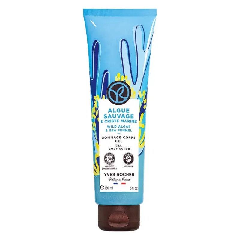YVES ROCHER Bain De Nature Gélovy telovy peeling Morská riasa & motar prímorsky 150 ml